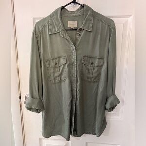 American Eagle Outfitters Olive Green Shirt